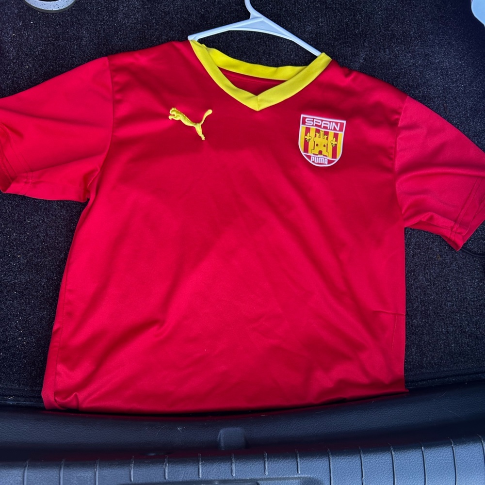 Puma Red and Yellow Sports Jersey